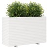 Jardinière blanc 110x40x72,5 cm bois de pin massif 