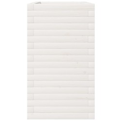 Jardinière blanc 110x40x72,5 cm bois de pin massif 