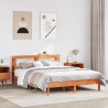 Cadre de lit sans matelas cire marron 140x190cm bois pin massif 