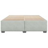 Cadre de lit sans matelas gris clair 200x200 cm velours 