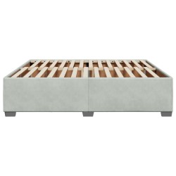 Cadre de lit sans matelas gris clair 200x200 cm velours 