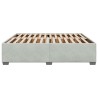 Cadre de lit sans matelas gris clair 200x200 cm velours 