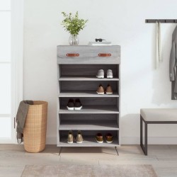 Armoire à chaussures sonoma gris 60x35x105 cm bois d'ingénierie 