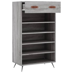 Armoire à chaussures sonoma gris 60x35x105 cm bois d'ingénierie 