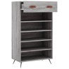 Armoire à chaussures sonoma gris 60x35x105 cm bois d'ingénierie 