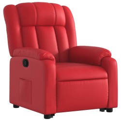Fauteuil inclinable Rouge Similicuir 