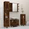 Ensemble d'armoires de salle de bain 4 pcs chêne fumé 