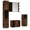 Ensemble d'armoires de salle de bain 4 pcs chêne fumé 