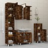 Ensemble d'armoires de salle de bain 4 pcs chêne fumé 