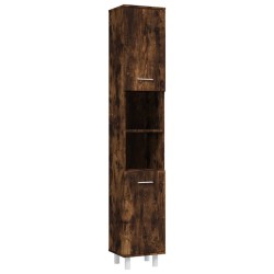 Ensemble d'armoires de salle de bain 4 pcs chêne fumé 