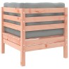 Salon de jardin 3 pcs et coussins bois massif sapin de douglas 
