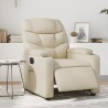 Fauteuil inclinable électrique Crème Similicuir 