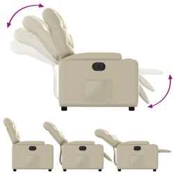 Fauteuil inclinable électrique Crème Similicuir 