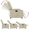 Fauteuil inclinable électrique Crème Similicuir 