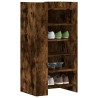 Armoire à chaussures chêne fumé 52x37,5x100cm bois d'ingénierie 