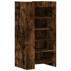 Armoire à chaussures chêne fumé 52x37,5x100cm bois d'ingénierie 