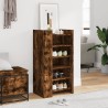 Armoire à chaussures chêne fumé 52x37,5x100cm bois d'ingénierie 