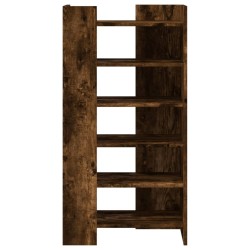 Armoire à chaussures chêne fumé 52x37,5x100cm bois d'ingénierie 