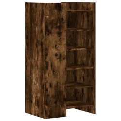 Armoire à chaussures chêne fumé 52x37,5x100cm bois d'ingénierie 