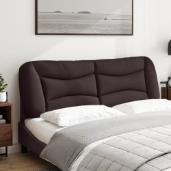 Coussin de tête de lit marron foncé 160 cm tissu 