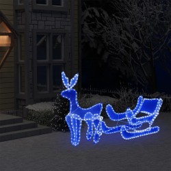 Cordon lumineux de Noël Renne et traîneau avec maille 432 LED 
