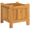 Jardinière avec doublure 31x31x30 cm bois massif d'acacia 