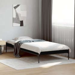 Cadre de lit sans matelas noir 100x200 cm 