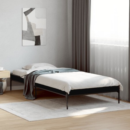 Cadre de lit sans matelas noir 100x200 cm 