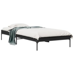 Cadre de lit sans matelas noir 100x200 cm 