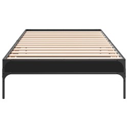 Cadre de lit sans matelas noir 100x200 cm 