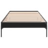 Cadre de lit sans matelas noir 100x200 cm 