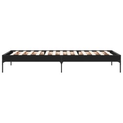 Cadre de lit sans matelas noir 100x200 cm 