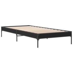 Cadre de lit sans matelas noir 100x200 cm 