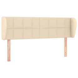 Tête de lit avec oreilles Crème 147x23x78/88 cm Tissu 