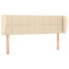 Tête de lit avec oreilles Crème 147x23x78/88 cm Tissu 