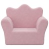 Canapé pour enfants rose peluche douce 