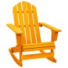 Chaise à bascule de jardin Adirondack bois de sapin orange 
