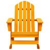 Chaise à bascule de jardin Adirondack bois de sapin orange 