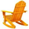 Chaise à bascule de jardin Adirondack bois de sapin orange 