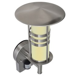 Lampe murale avec capteur Acier inoxydable Forme de pagode 