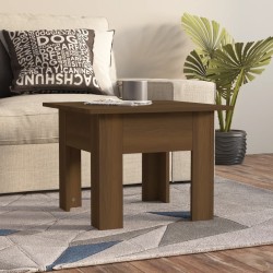 Table basse chêne marron 55x55x42 cm bois d'ingénierie 