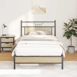 Cadre de lit sans matelas chêne sonoma 107x203 cm 