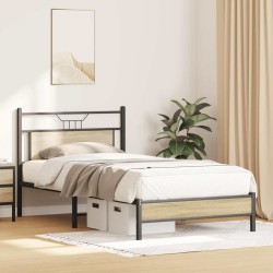 Cadre de lit sans matelas chêne sonoma 107x203 cm 