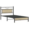 Cadre de lit sans matelas chêne sonoma 107x203 cm 