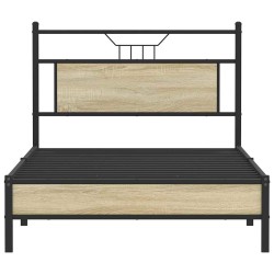 Cadre de lit sans matelas chêne sonoma 107x203 cm 