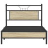 Cadre de lit sans matelas chêne sonoma 107x203 cm 