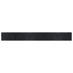 Tapis rectangulaire noir 60x500 cm bambou 