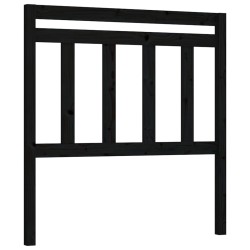 Tête de lit Noir 106x4x100 cm Bois massif de pin 