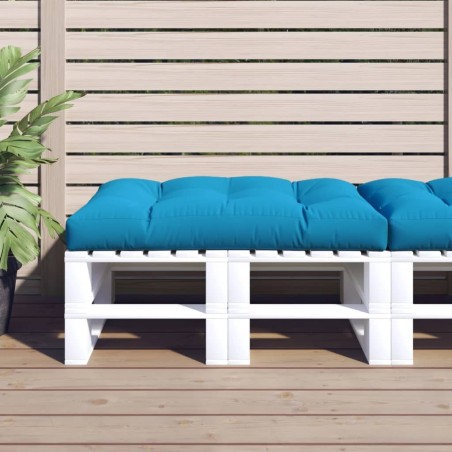 Coussin de palette bleu 120x80x12 cm tissu 