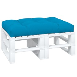 Coussin de palette bleu 120x80x12 cm tissu 